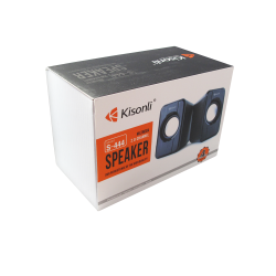 Тонколони Kisonli S-444, 2x3W, USB, Черен - 